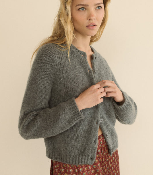 DARCY CARDIGAN -- CHARCOAL MELANGE