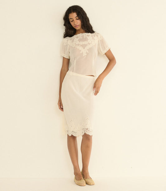 ELOWETTE SKIRT -- SEA SALT