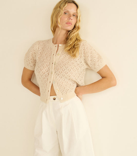 EVELYN CARDIGAN -- HEATHER DOGWOOD