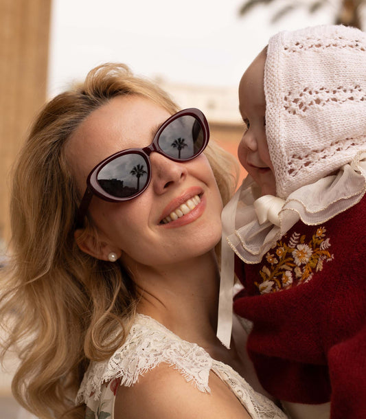 DÔEN BY GARRETT LEIGHT INGÉNUE SUNGLASSES -- LIPSTICK