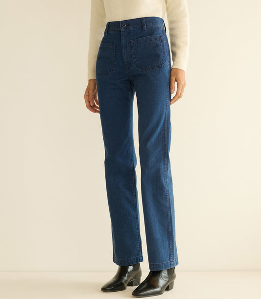 MARITIME MID RISE JEAN -- SIRENES WASH