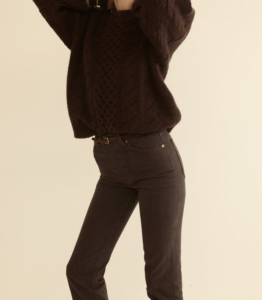ONDINE JEAN -- EQUESTRIAN BROWN WASH