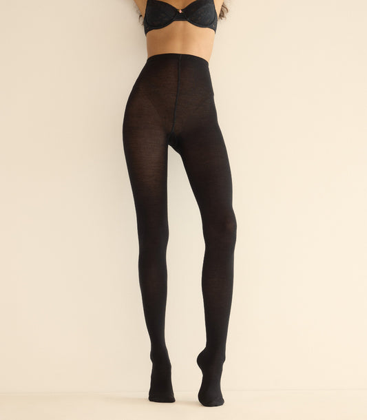 WOLFORD MERINO TIGHTS -- BLACK